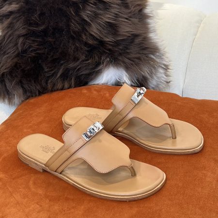 Hermes Elixir Neo Sandal Brown For Women, Women’s Shoes