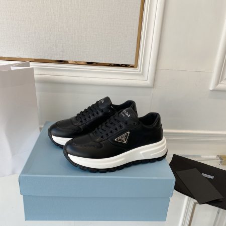 Prada Prax 01 Re-Nylon And Brushed Sneakers Black For Women 1.8in/45mm Prada 1E804M 3LKI F0632