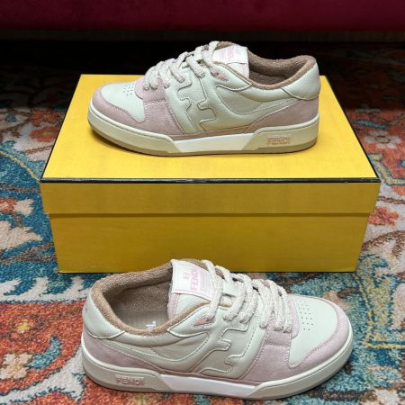 Fendi Match Low Tops In Pink For Women 8E8252AHH2F1FHT