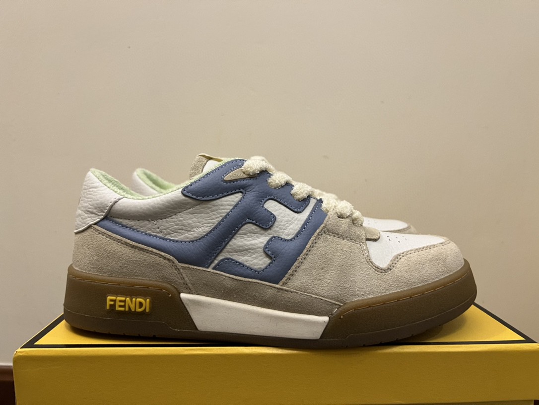 Fendi Match Low Tops Sneakers Grey For Men 7E1493
