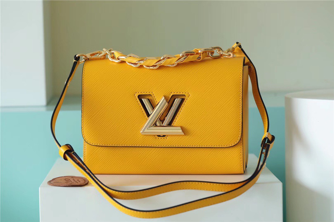 Louis Vuitton Twist MM Epi Sunflower Yellow For Women, Women’s Bags, Shoulder And Crossbody Bags 9.1in/23cm LV M59888