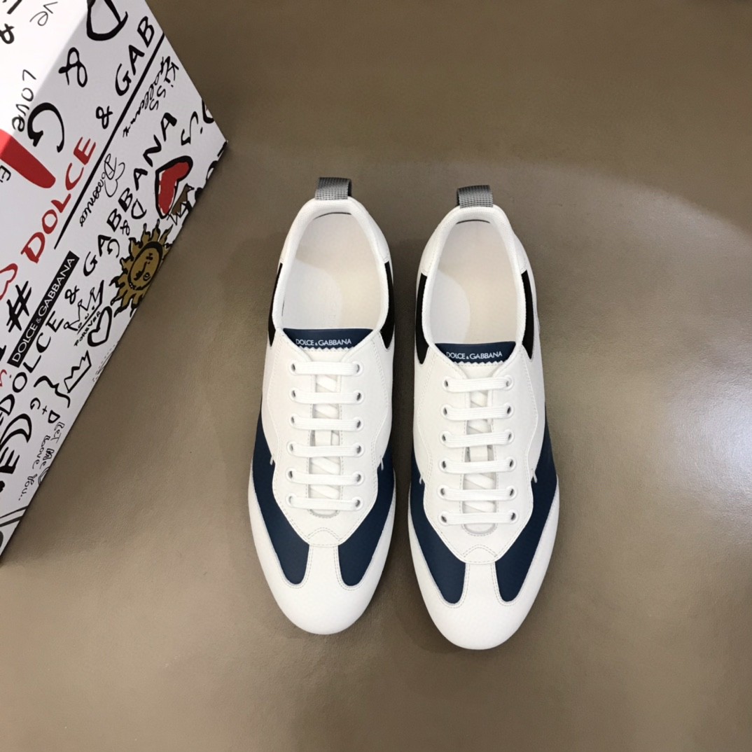 Dolce & Gabbana Sneakers In Nappa White For Men DG Shoes