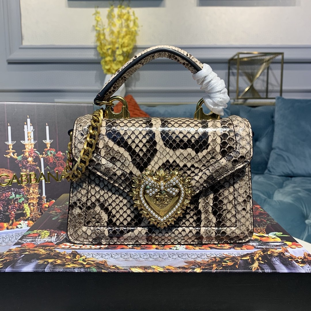 Dolce & Gabbana Small Devotion Bag In Printed Solid Pattern Muticolour For Women 7.5in/19cm DG