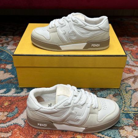 Fendi Match Low Tops In White For Women 8E8252AHH2F1FHS