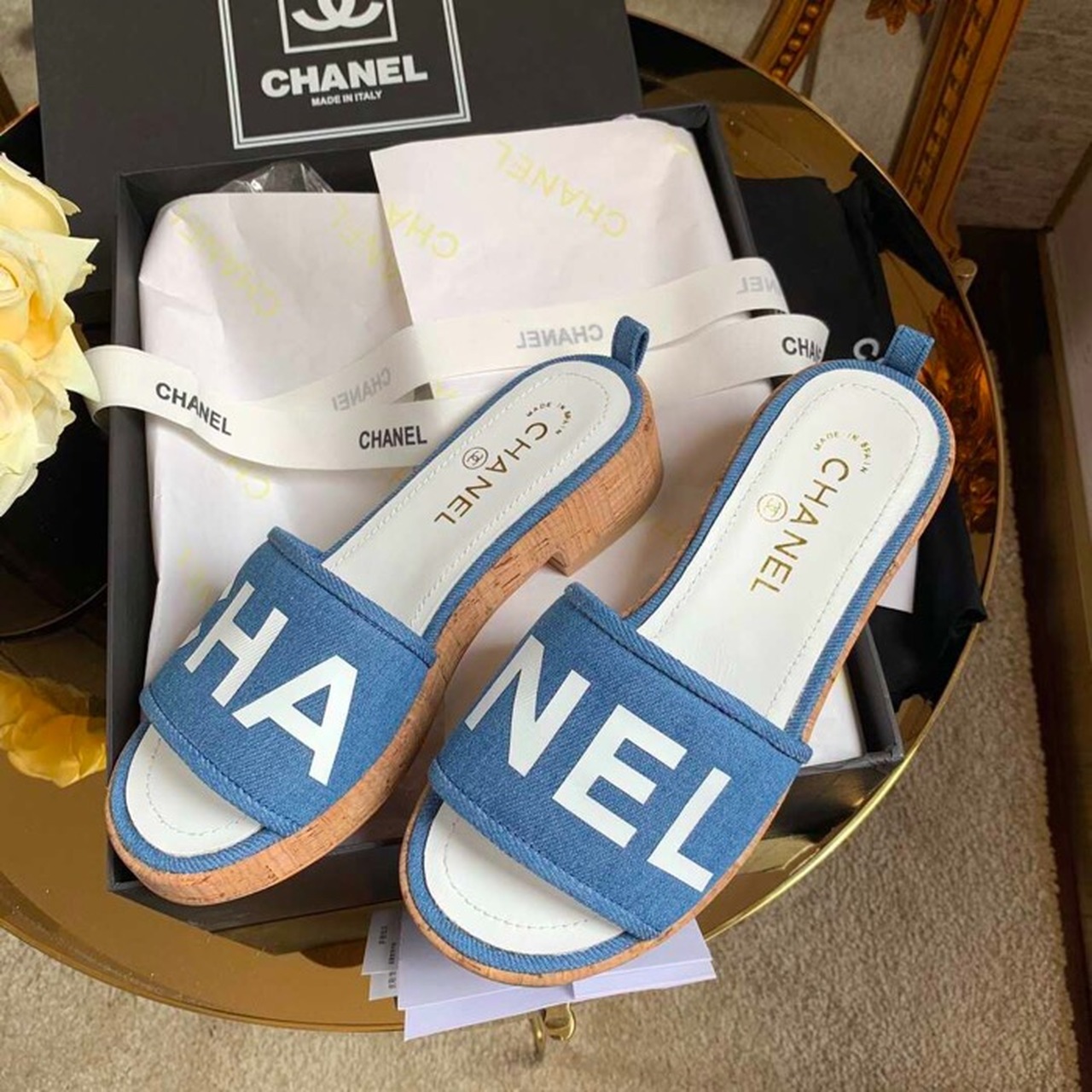 Chanel Mule Denim Blue For Women, Women’s Shoes