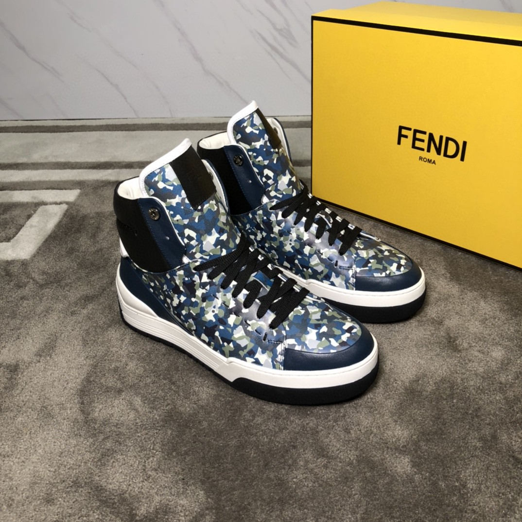 Fendi Force High Tops Sneakers Multicolor For Men