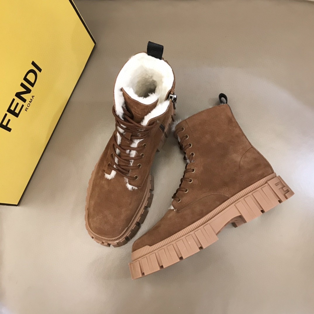Fendi Force Ankle Boots Brown For Men 7U1448AGD6F1CRF