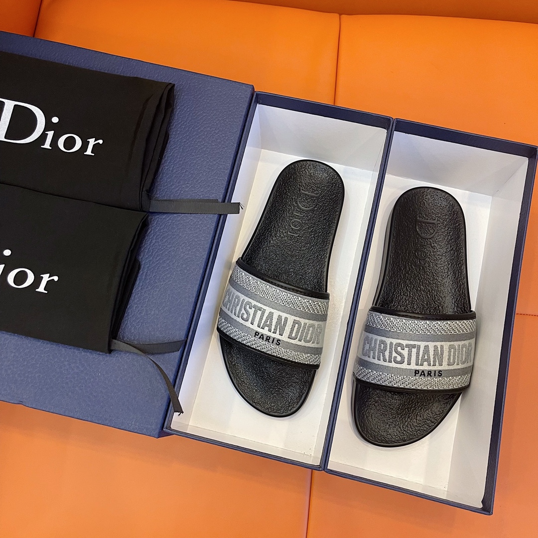 Christian Dior Aqua Sandal Black/Grey For Men CD
