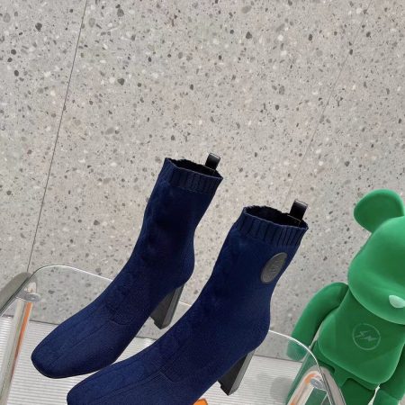 Hermes Volver 90 Ankle Boot Blue For Women, Women’s Shoes H192035Z