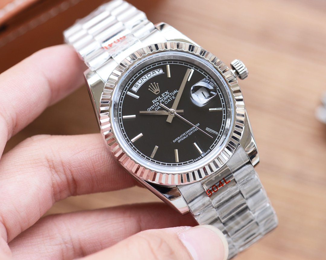 Rolex Day-date 41mm Silver Toned For Men