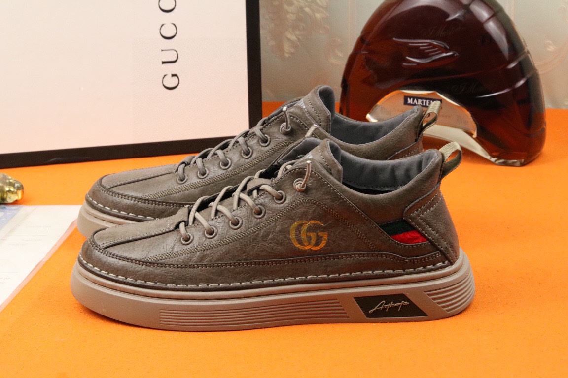 Gucci Men’s Sneakers With Logo Gucci Gold Web Brown For Men
