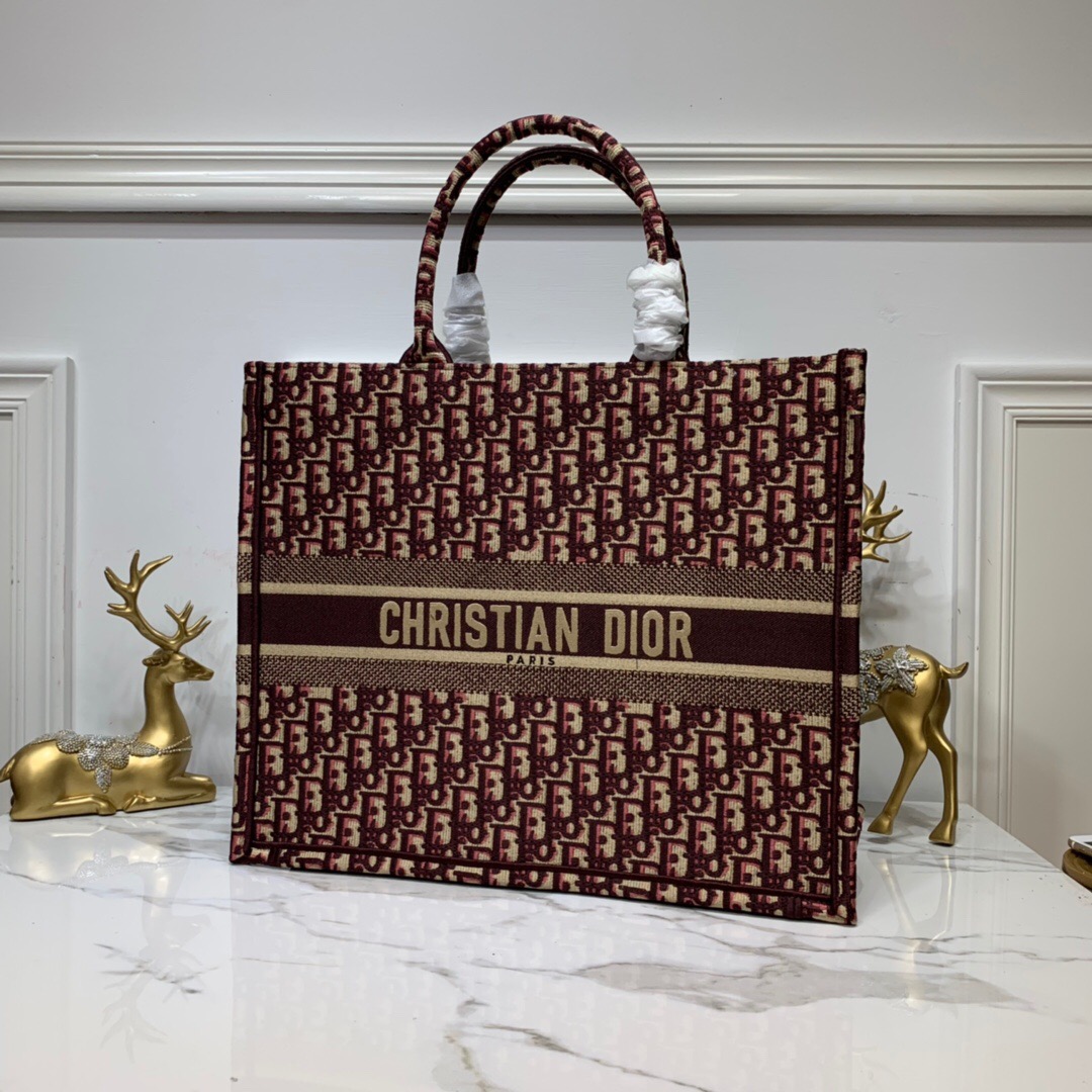 Christian Dior Large Dior Book Tote Brown For Women 16.5in/42cm CD M1286ZRIW