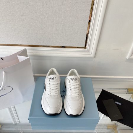 Prada Prax 01 Re-Nylon And Brushed Sneakers White For Women 1.8in/45mm Prada 2EE369_3LF5_F0009_F_G000