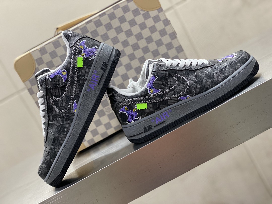 Nike Air Force 1 x Louis Vuitton Black For Men