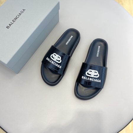 Balenciaga Pool Slide Sandal Black For Women