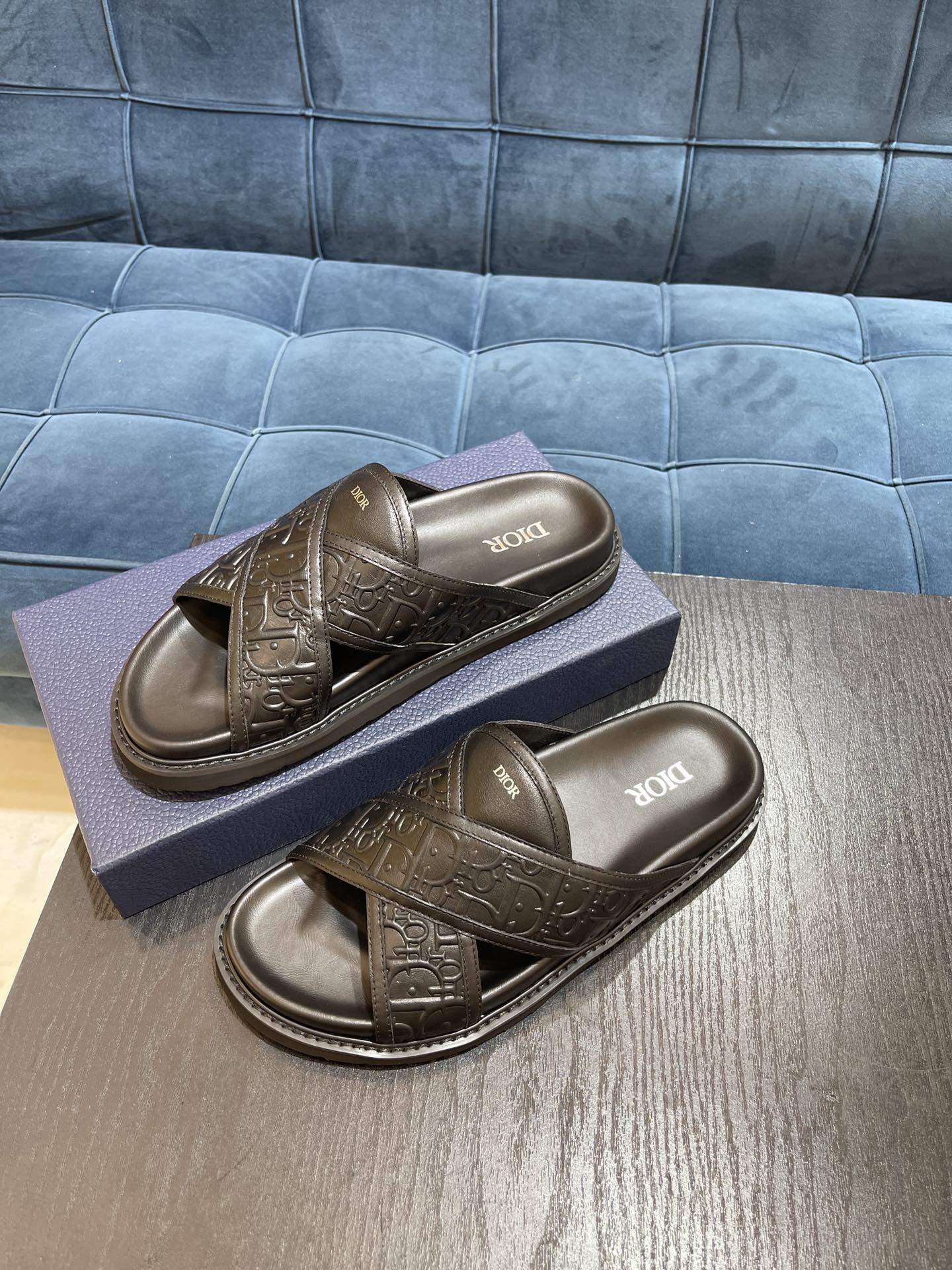 Christian Dior Aqua Sandal Black For Men CD