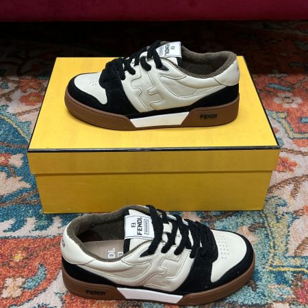 Fendi Match Low Tops In Black For Women 8E8252AHH2F1FZB