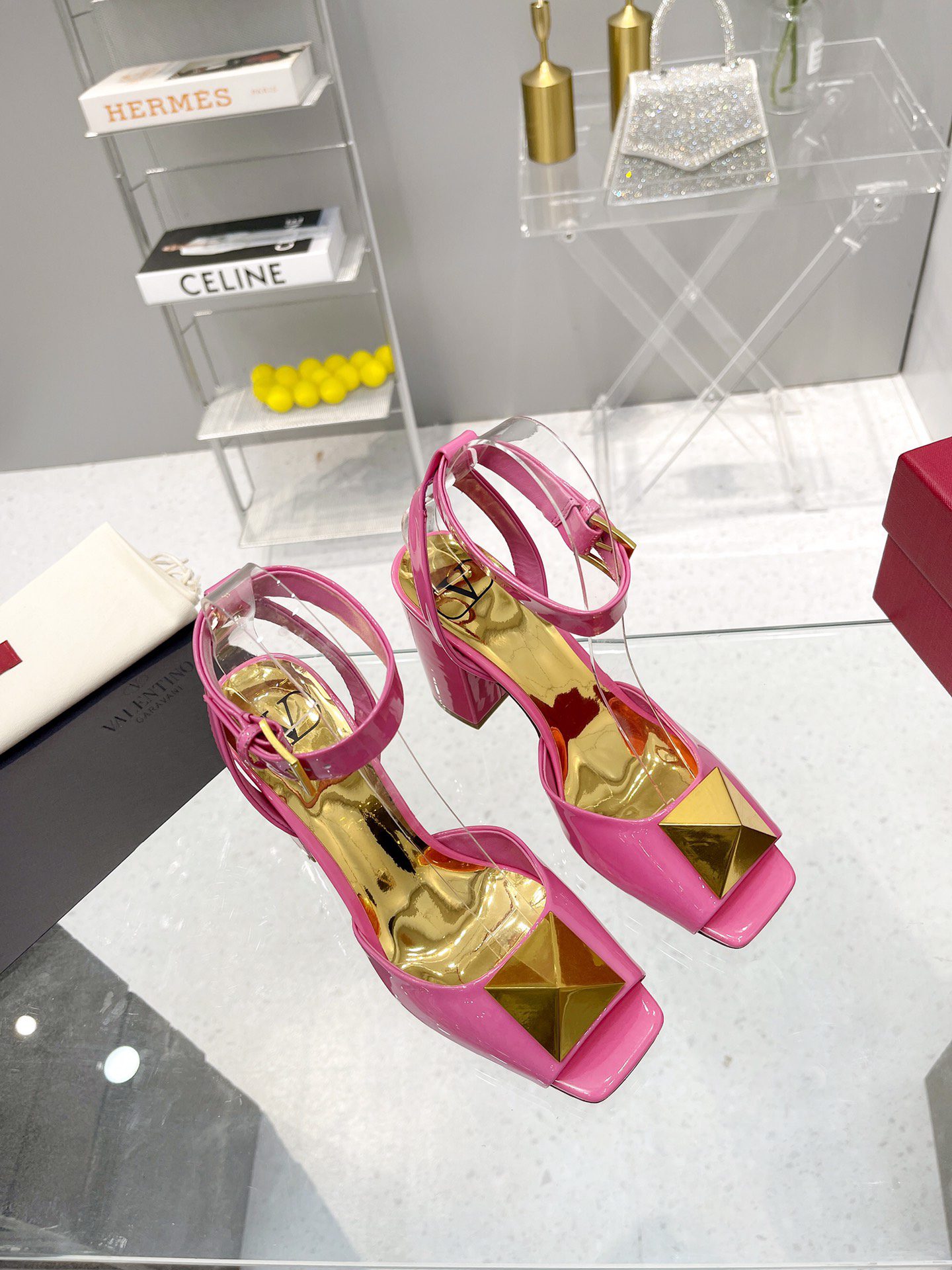 Valentino Garavani One Stud Sandal With Maxi Stud Embellishment Pink For Women XW0S0EI6CYII16
