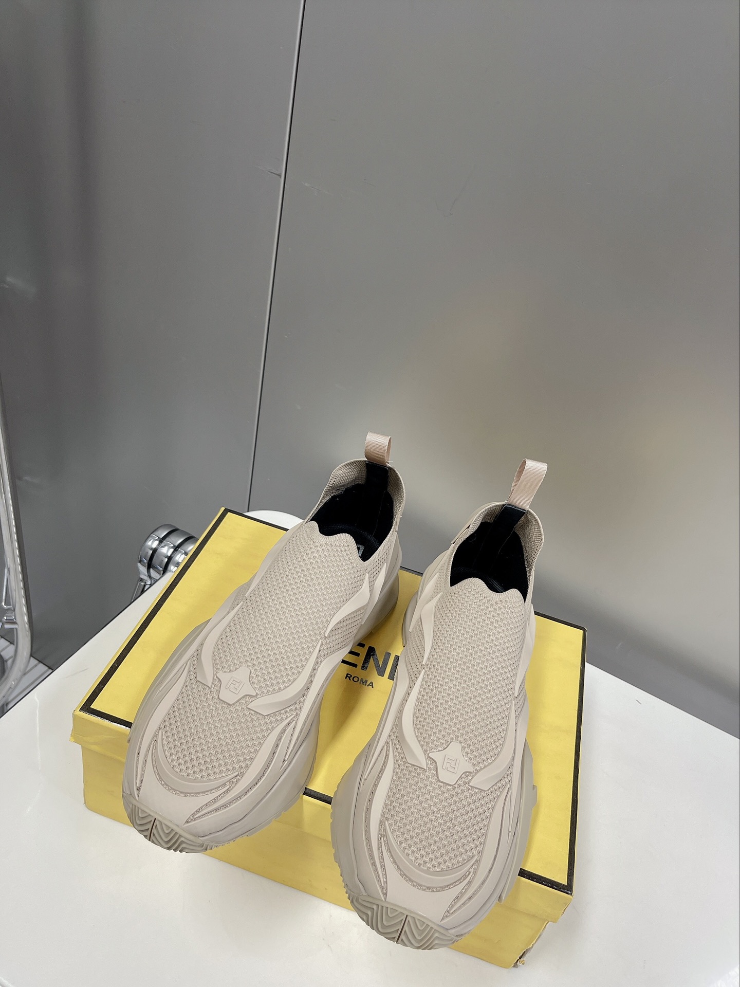Fendi Low Trainers Sneakers Beige For WomenÂ