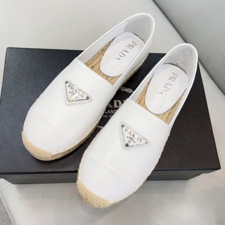 Prada Nappa Espadrillas White For Women 0.8in/20mm Prada