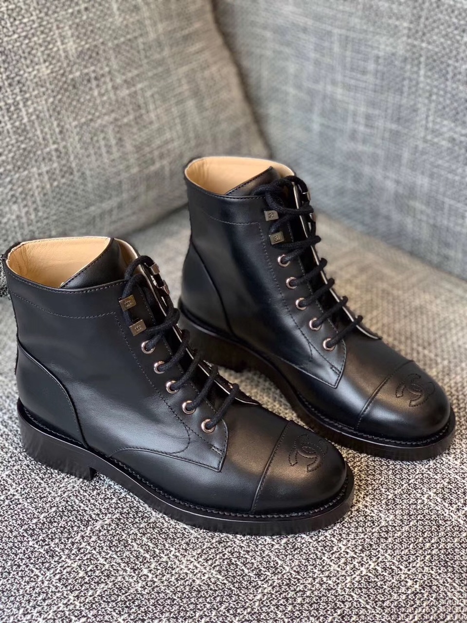 Chanel Lace-Ups Black For Women, Women’s Shoes