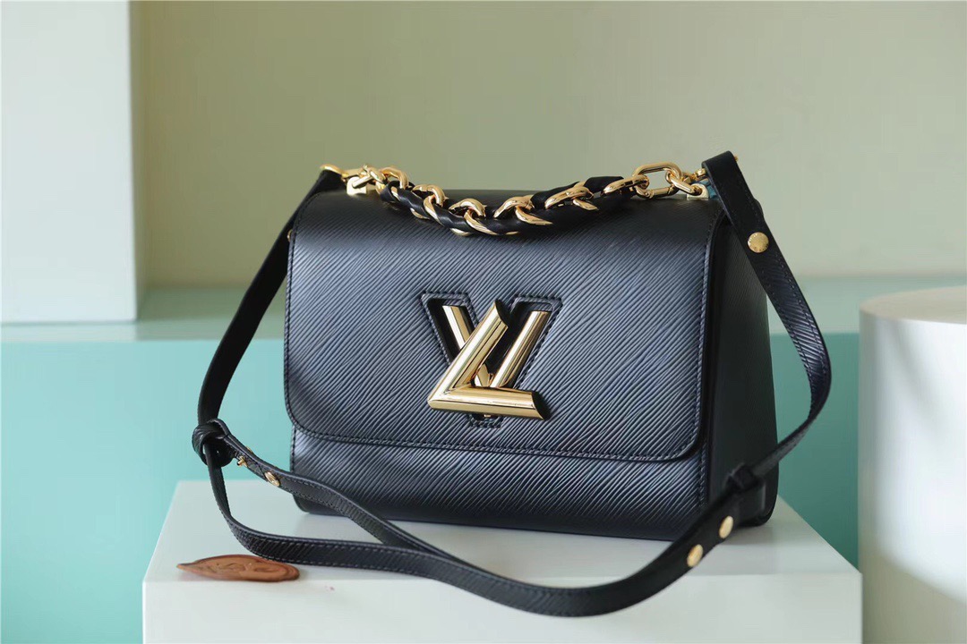 Louis Vuitton Twist MM Epi Black For Women, Women’s Bags, Shoulder And Crossbody Bags 9.1in/23cm LV M59887