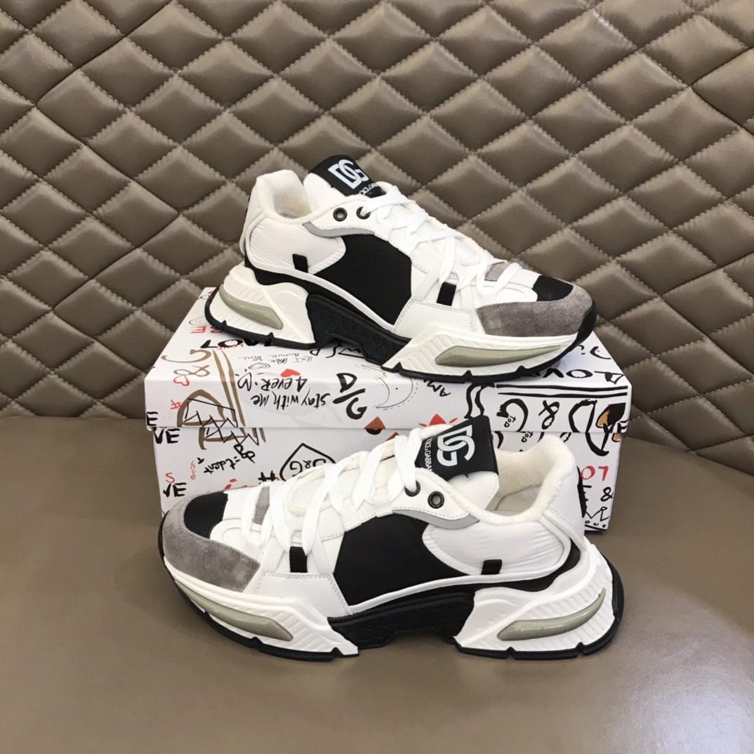 Dolce & Gabbana Mixed-Material Airmaster Sneakers Multicolor For Men DG Shoes