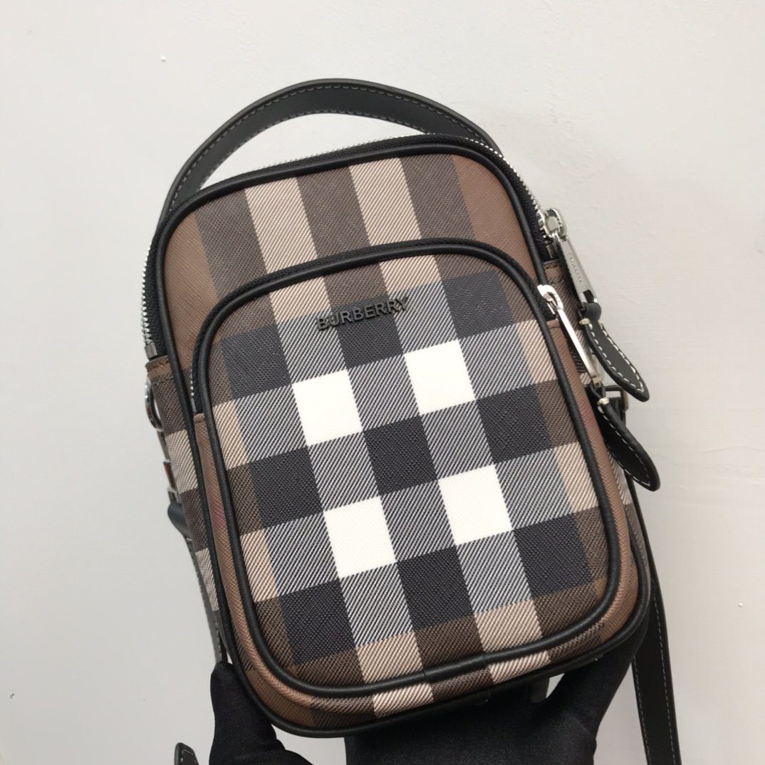 Burberry Check And Crossbody Bag For Men, Men’s Bags 7.7in/19.5cm 80491181