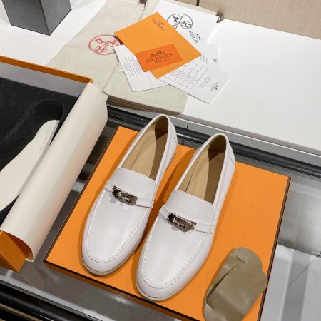 Hermes Destin Loafer White For Women, Women’s Shoes H212114Z 90350