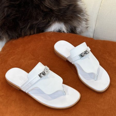 Hermes Elixir Sandal White For Women, Women’s Shoes H221076Z