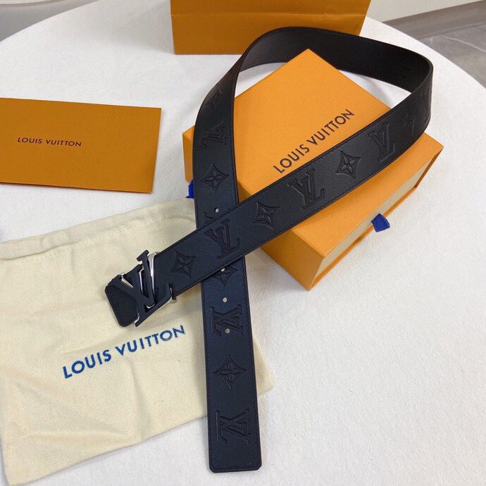 Louis Vuitton Iconic Reversible LV Belt Monogram Empreinte Black LV Women Belt