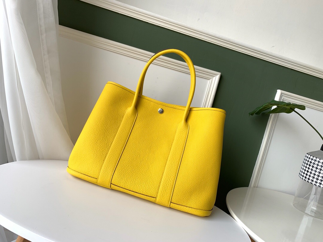 Hermes Garden Party 36 Bag Yellow For Women, Women’s Handbags, Shoulder Bags 14.2in/36cm