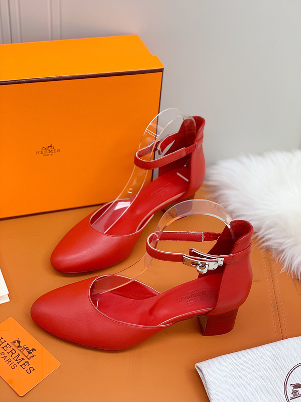Hermes Baby Pump Red For Women