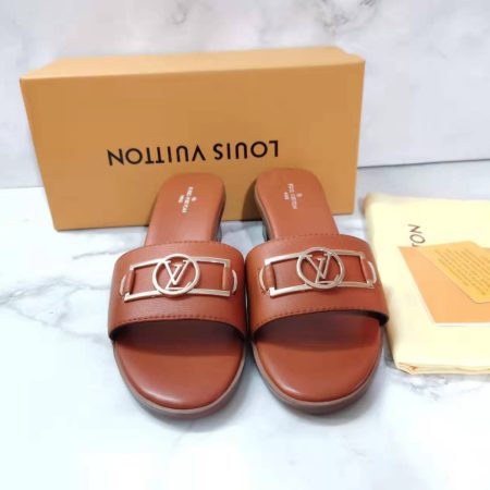 Louis Vuitton Lock It Mules Calfskin Leather Spring/Summer 2020 Collection 1A64MN Tan