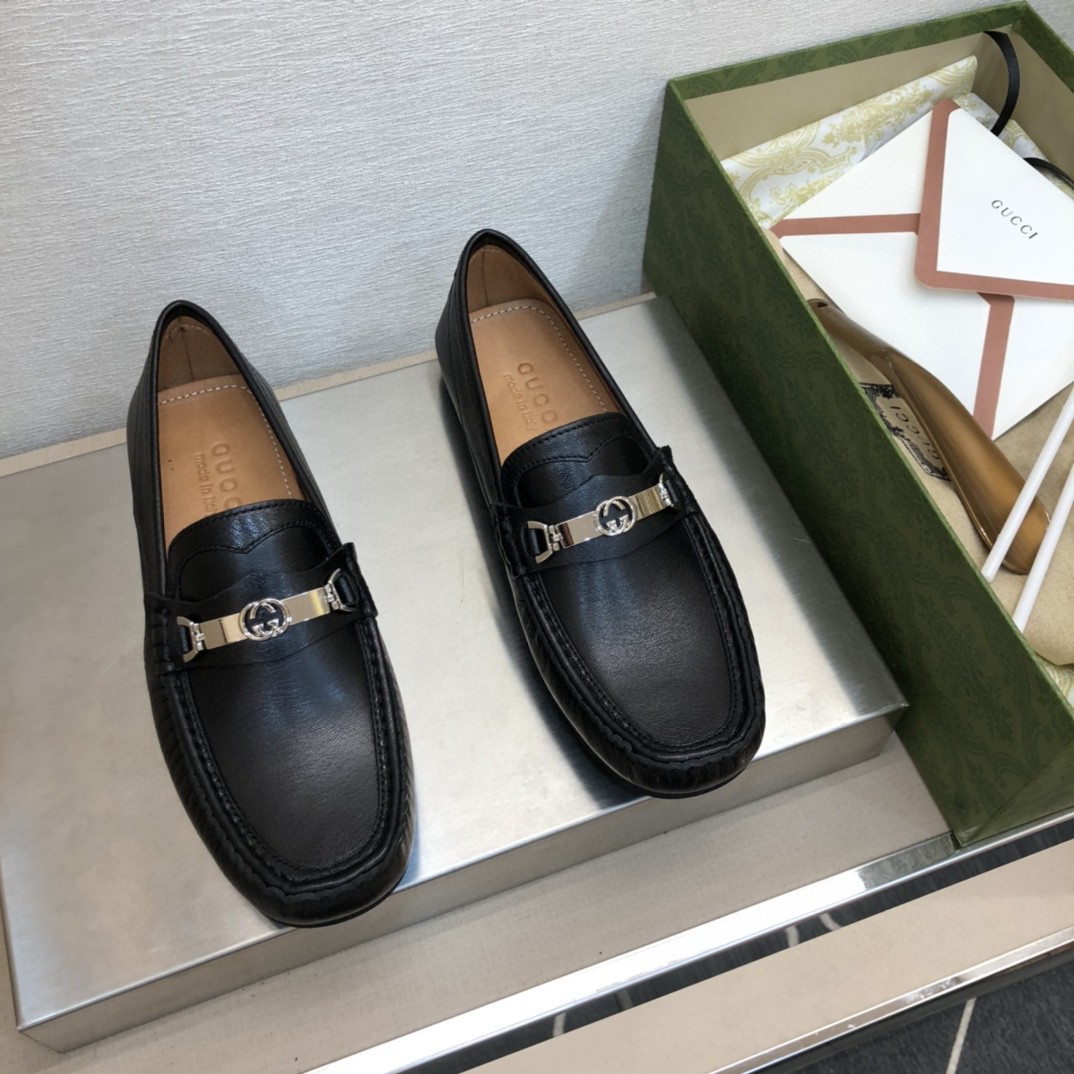 Gucci Men’s Loafer With Interlocking G Horsebit Black For Men ‎655519 1XO00 1000