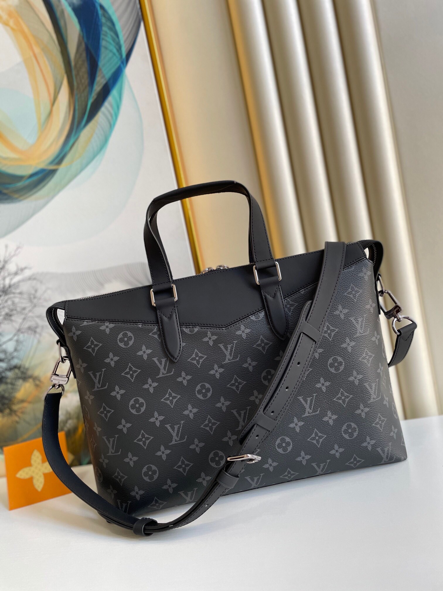 Louis Vuitton Briefcase Explorer Monogram Eclipse Canvas For Men, Men’s Bags, Shoulder And Crossbody Bags 15.4in/39cm LV M40566
