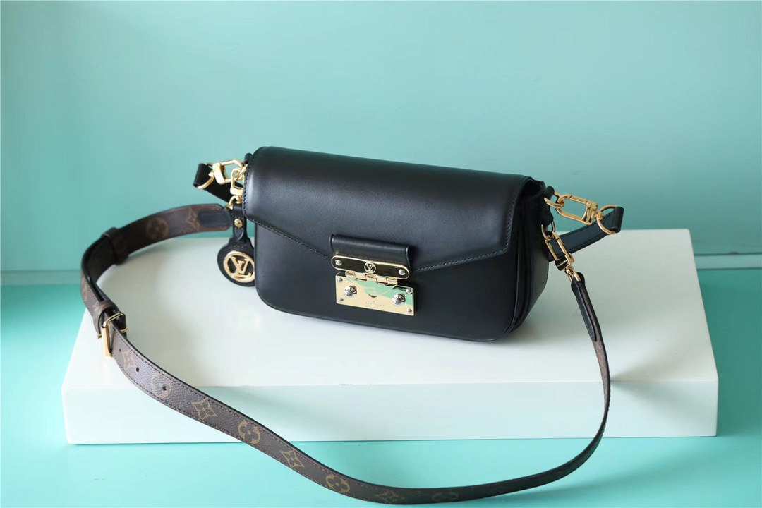 Louis Vuitton Swing Monogram Black For Women, Women’s Handbags, Shoulder And Crossbody Bags 24cm/9.4in LV M20393