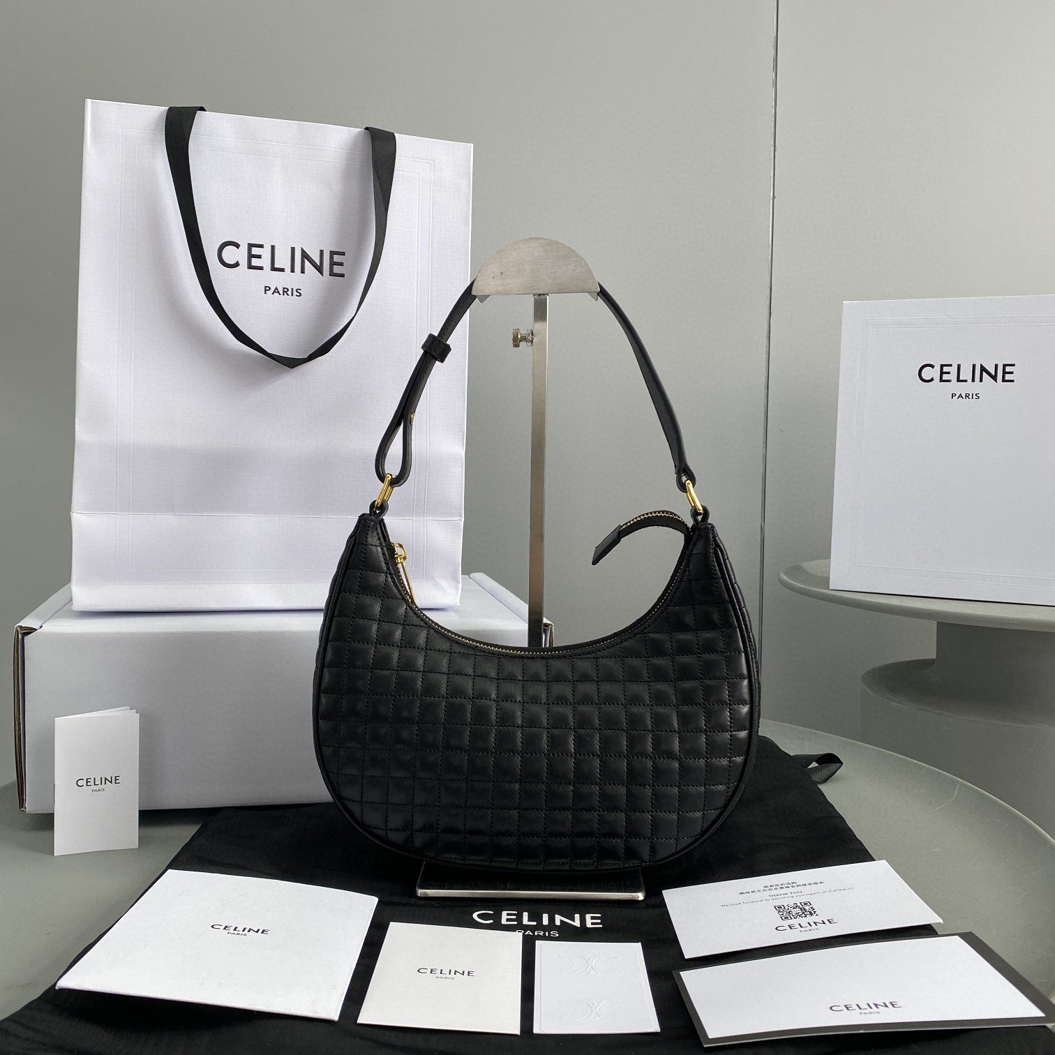 Celine Ava Bag Black For Women 9in/23.5cm