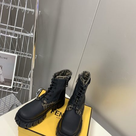 Fendi Rockoko Boots Black For Women FF