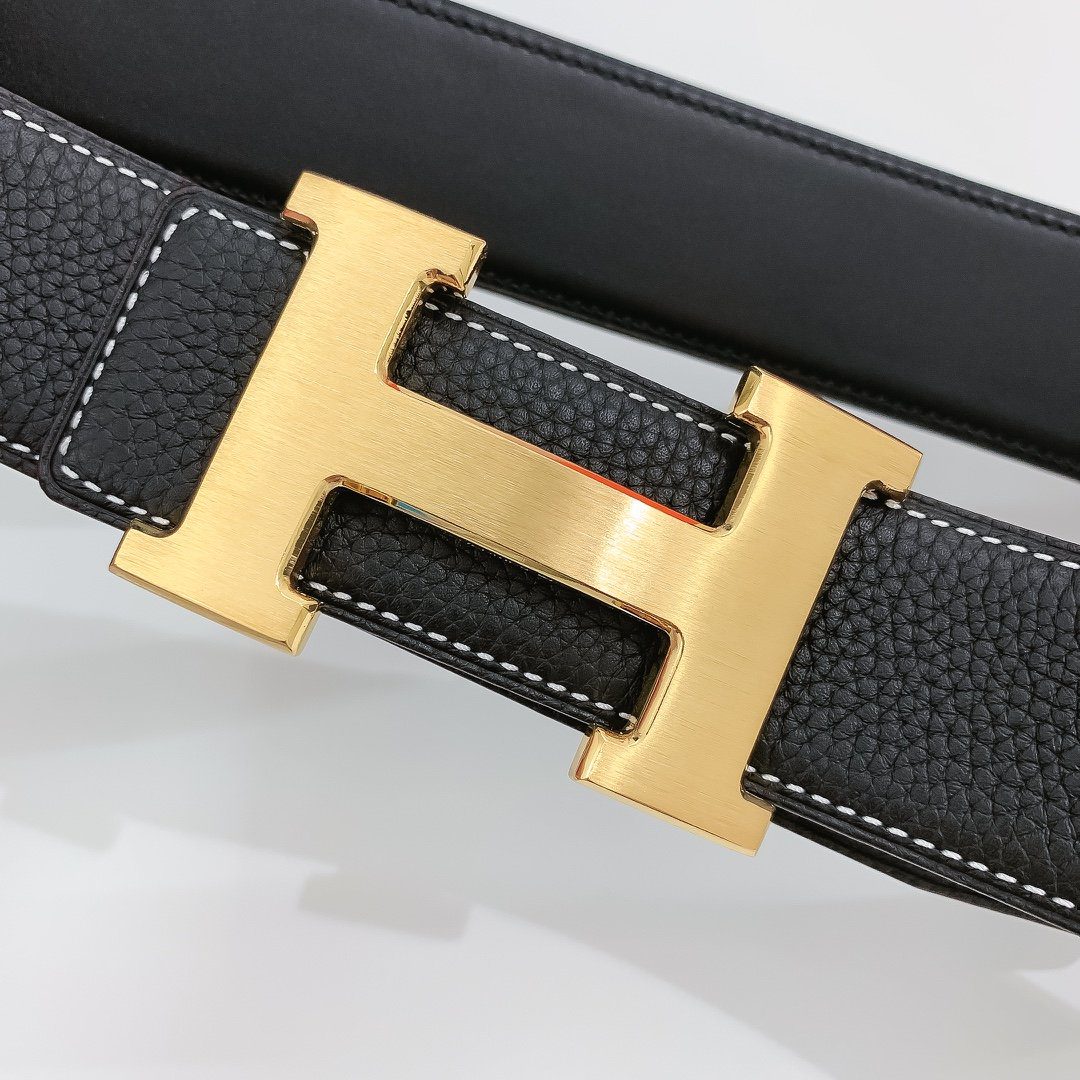 Hermes H Belt Buckle & Reversible Black For Women, Women Belt