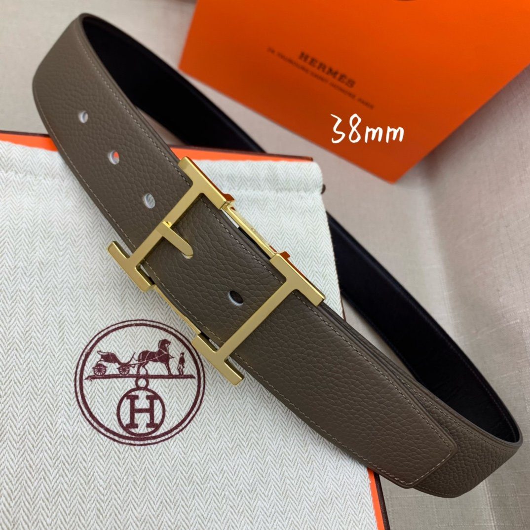 Hermes H Belt Buckle & Reversible Brown For Women, Women Belt