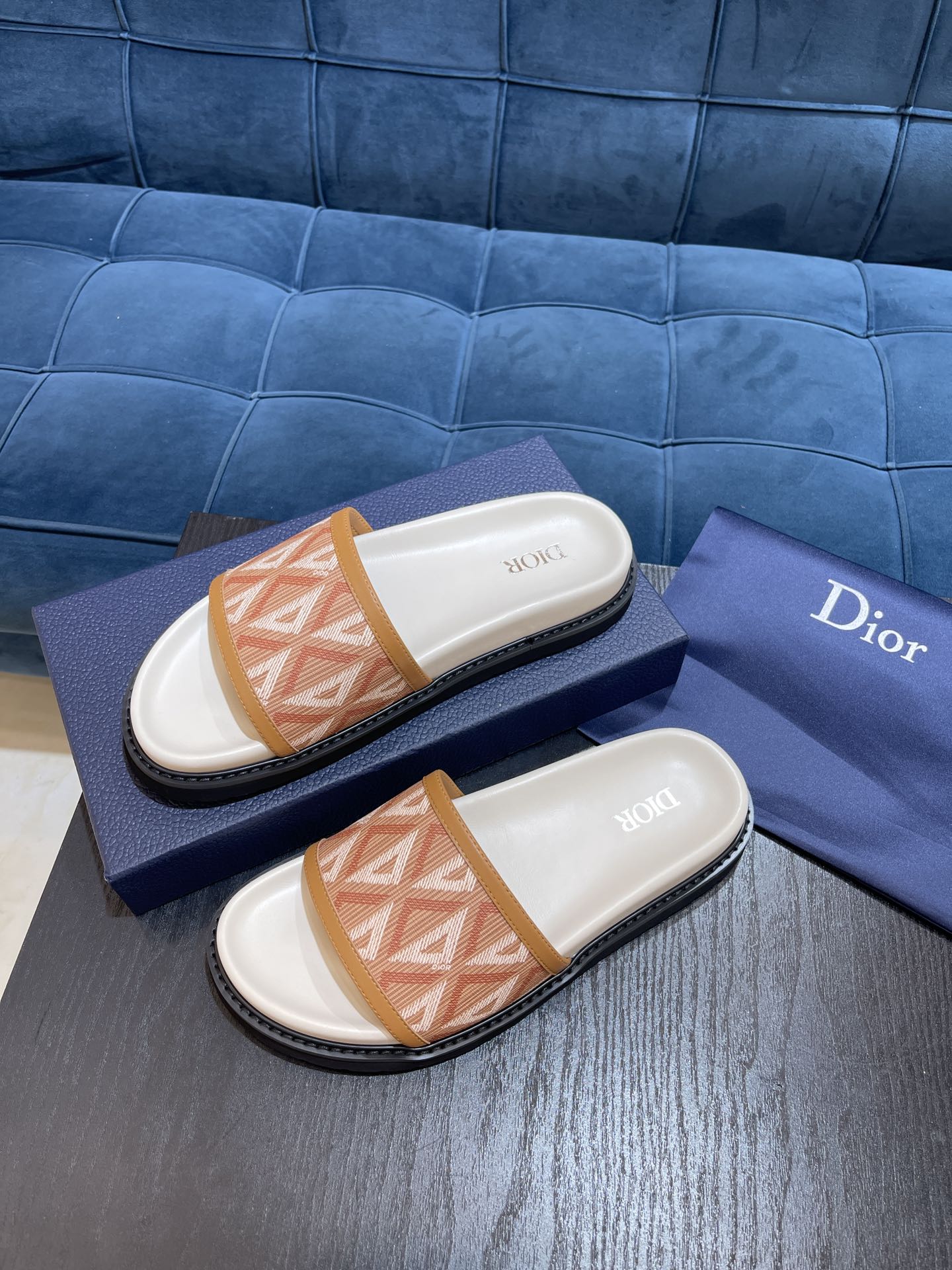 Christian Dior Aqua Sandal White/Beige For Men CD