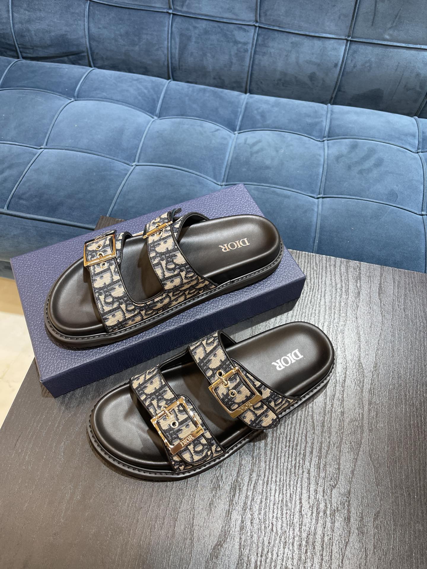 Christian Dior Aqua Sandal Brown/Beige For Men CD