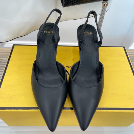 Fendi First Black High-Heeled Slingbacks For Women 8J8367NA7F0QA1
