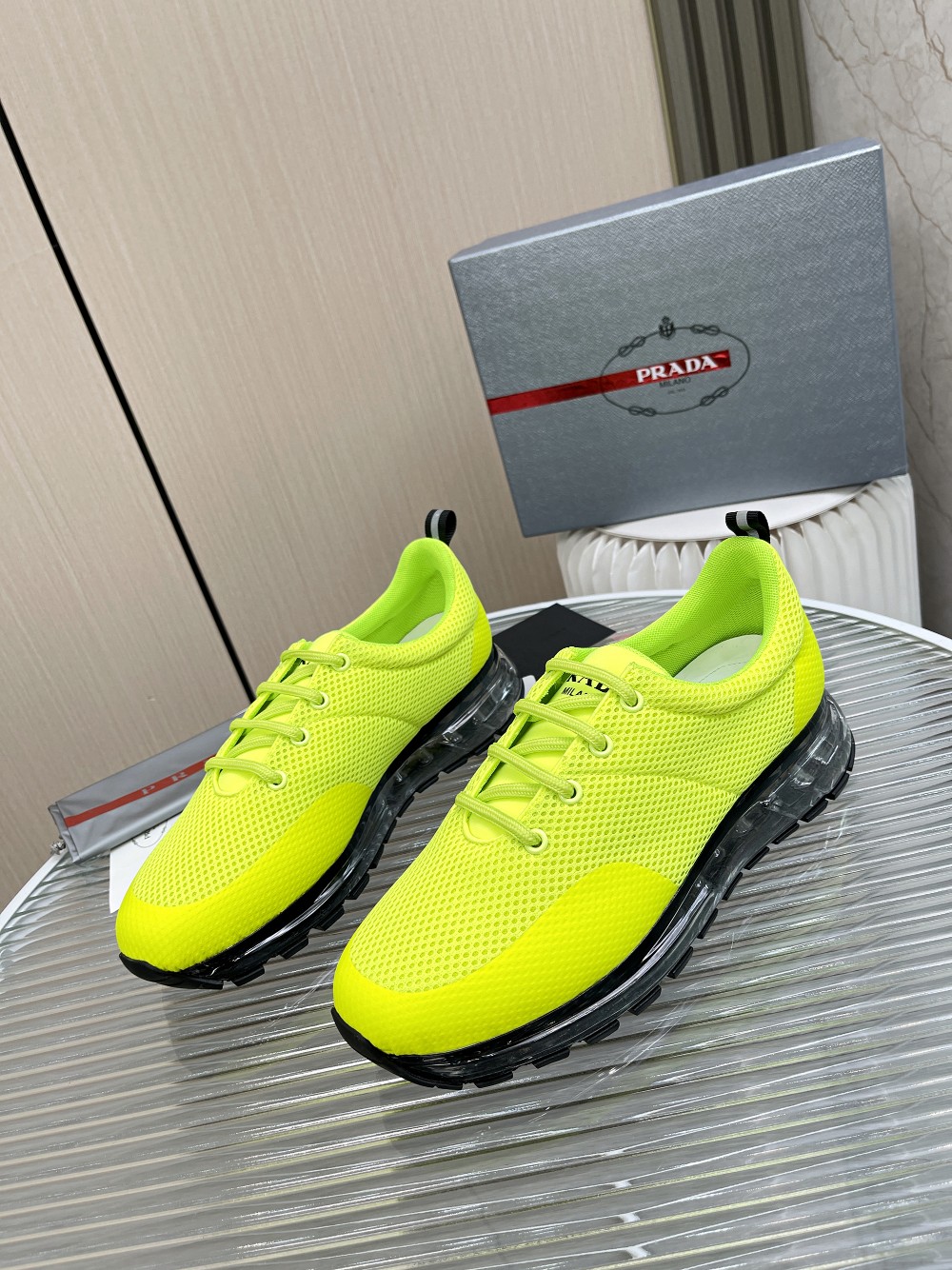 Prada Sneakers Green For Men Prada