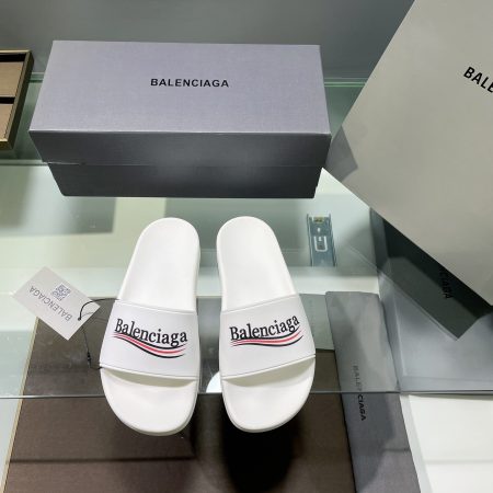 Balenciaga Pool Slide Sandal White For Women
