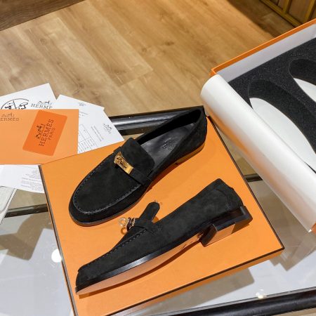 Hermes Destin Loafer Black For Women, Women’s Shoes H212116Z 9M360