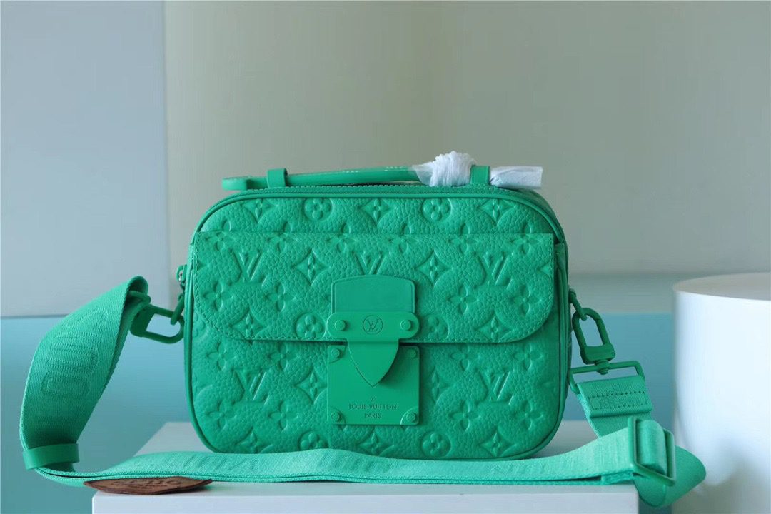 Louis Vuitton S Rock Messenger Taurillon Monogram Green For Men, Men’s Bags, Shoulder And Crossbody Bags 8.7in/22cm LV M20904