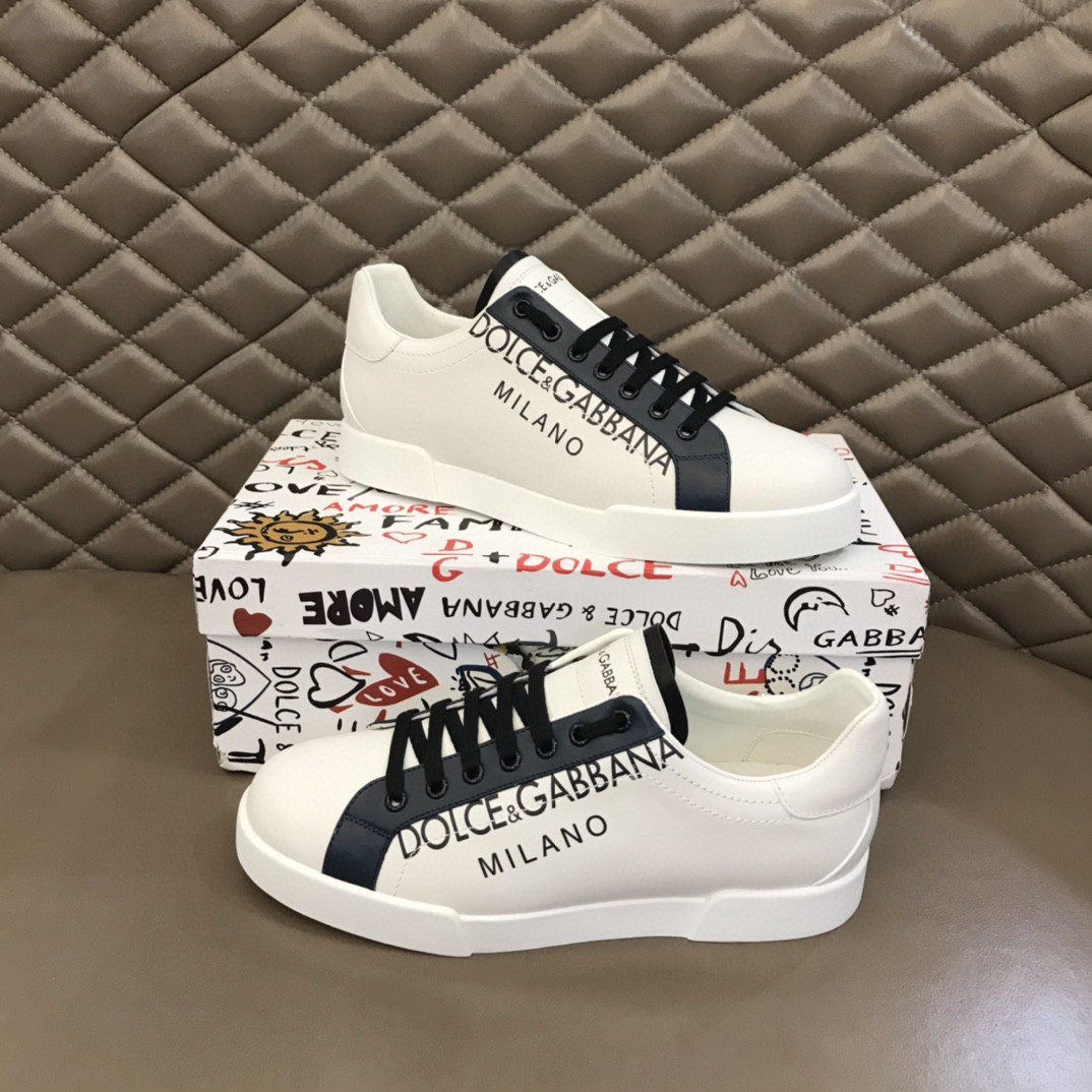 Dolce & Gabbana Portofino Sneakers White For Men DG Shoes