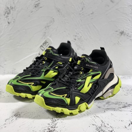 Balenciaga Track.2 Clear Sole Trainers Black/Yellow For Women